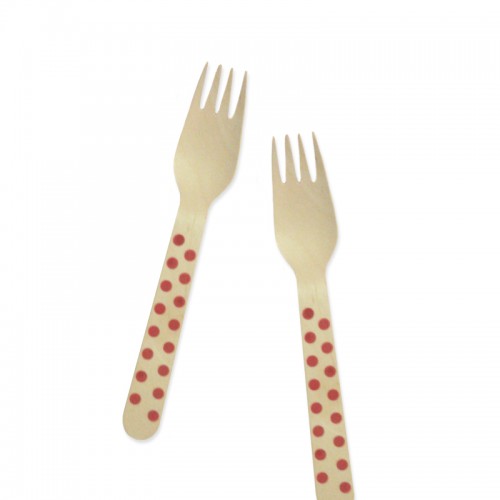 Fork - Polka Red